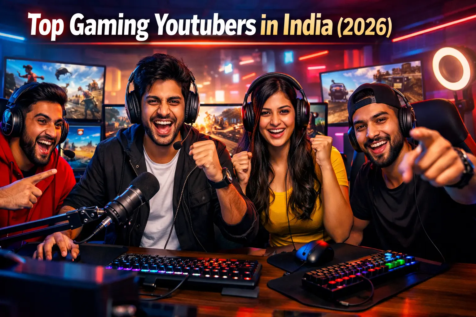 Top Gaming YouTubers In India 2026 Most Popular Indian Gaming Top Gaming Youtubers In India.webp